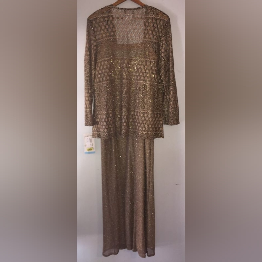 Shimmering Mother of the bride Gown with jacket Onyx Nite by Wendye Chaitin 16 - Picture 7 of 16